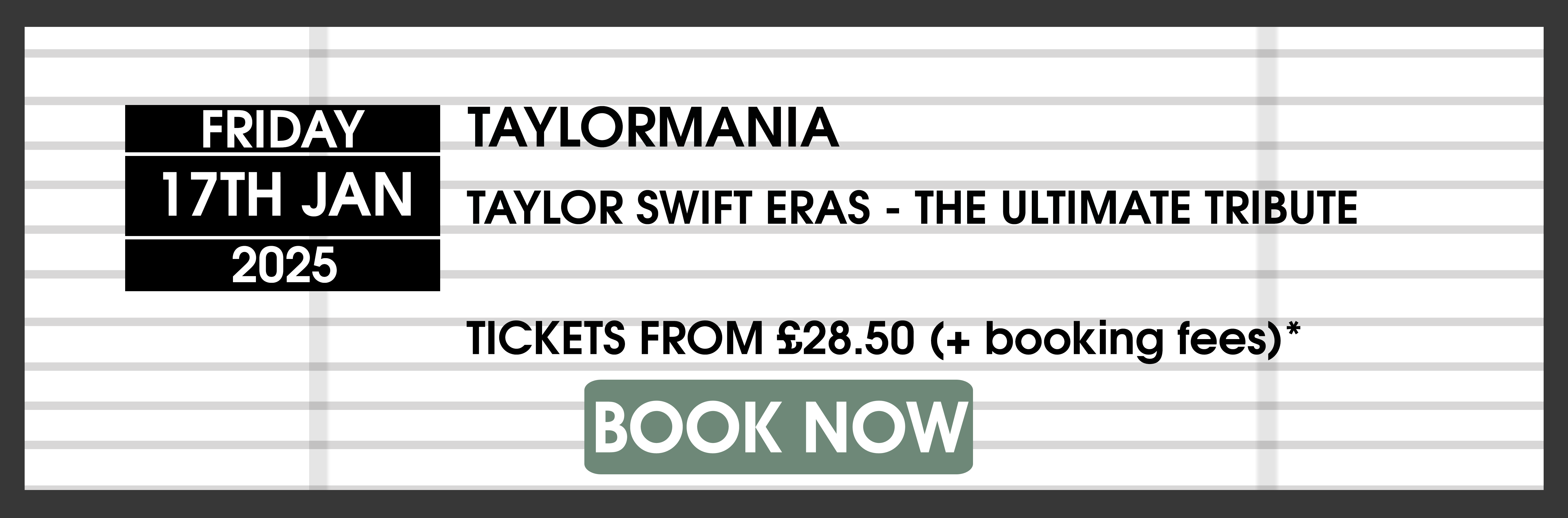 17.01.24 Taylormania BOOK NOW